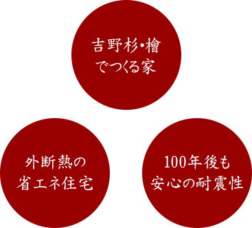 吉野杉・檜でつくる家、100年後も安心の耐震性、外断熱の省エネ住宅